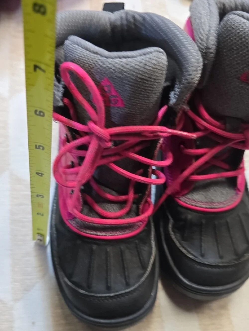 Nike Kids Pink and Black Waterproof Snow Boots